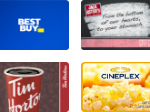 Set of 4 sample e-Gift cards